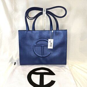 Telfar, Cobalt (Metallic Blue) Medium Shopping Bag, NWT